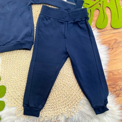Conj. Blusa Ursão e Calça de Moletom - Marinho